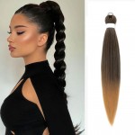 Coada de par dreapta Afro Vigorous Easy Jumbo Braids Hair de  65 cm Brunet -Saten Ombre EZ1B27